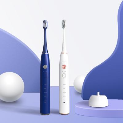 China APET ABS+PP China Food Grade Rechargeable Electric Toothbrush With Double Brush Head for sale