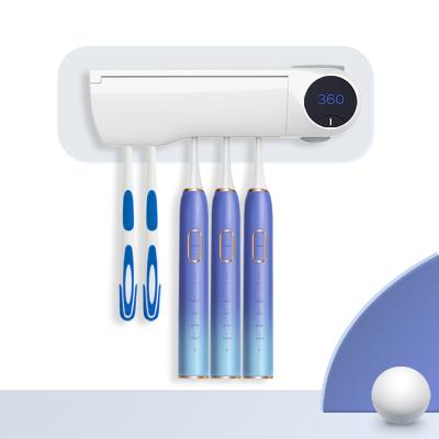 China NEW ABS UV-C Design LED Smart Toothbrush Sterilizer And Holder for sale