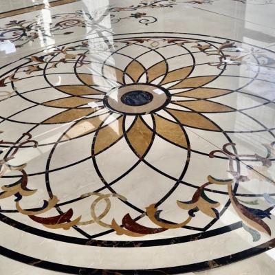 China Medallion Flooring Customized Modern Luxury Waterjet Marble Design for sale