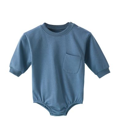 China Cozy baby clothes baby spring and autumn wrap clothes for men and women baby outing clothes cute foreign style loose long-sleeved newborn overalls for sale