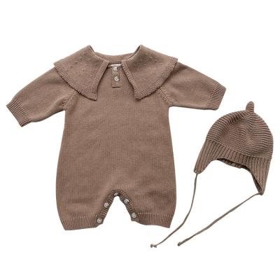 China Cozy Baby Clothes Baby Autumn Winter Sweater One Piece For Boys And Girls Baby Lapel Cotton Big Knit Sweater With Pet Coat For Baby Growing Long for sale