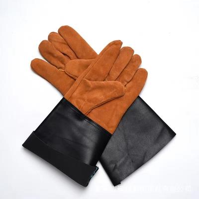 China Fire proof welding gloves leather work gloves for sale