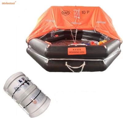 China Marine use lifesaving equipments Cheap life raft self inflating life raft life raft 6 person for sale