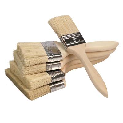 China Painting Painting brush natural bristle mixed with filament with wooden handle household paint brush for sale