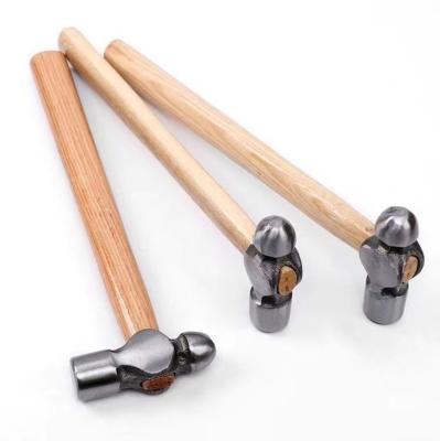 China Machinist Hammer Manufacturer Custom Size Round Machined Heads Wood Handle Drop Forgred Ball Pein Peen Hammer for sale