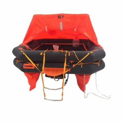 China Marine use lifesaving equipments 6 8 10 20 25 person Waterproof Neoprene Inflatable Floating Island Lake River marine rescue liferaft Life Raft for sale