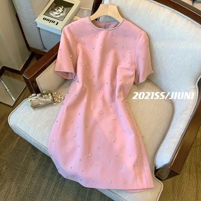 China Viable Pink Shirt Dress Women's Loose Casual High Quality Summer New Skirt for sale