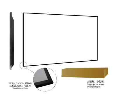 China Ultra Narrow Outdoor Theater Screens Projectorscreens Aviation Grade 100-120 inch for sale