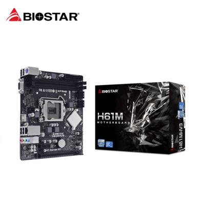 China BIOSTAR H61MHV3 desktop 1155 DDR3 h61 desktop motherboard for sale