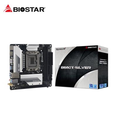 China BIOSTAR B660T-SILVER LGA1700 Mini-ITX Desktop Motherboard for sale