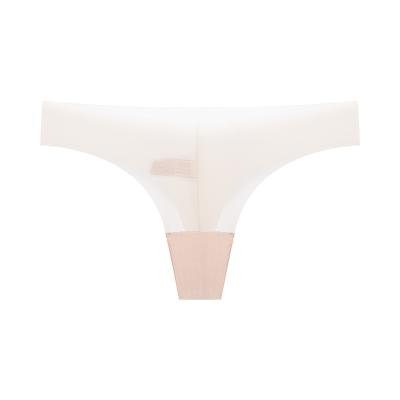 China Low-waist ladies panties one-piece antibacterial sexy female thong underwear invisible laser cut ice silk women's panties seamless panties for sale