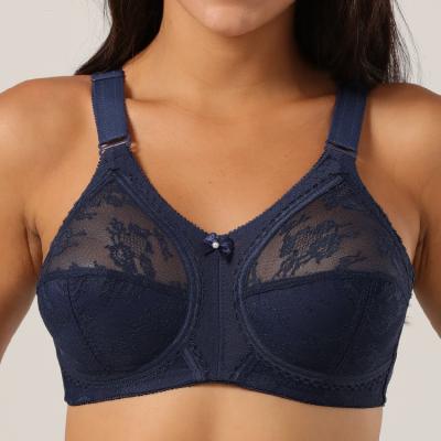 China 2022 classic style full coverage QUICK DRY bra unpadded lace topicadores de mujer sexy wireless lift up fat women plus size bras for sale