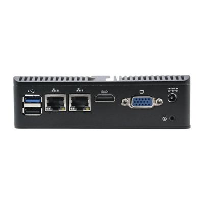 China For Business LAN Dual COM IOT Computer Ubuntu Linux Fanless Industrial PC Dual Mini To Cash Kiosk Digital Signage N5095 for sale