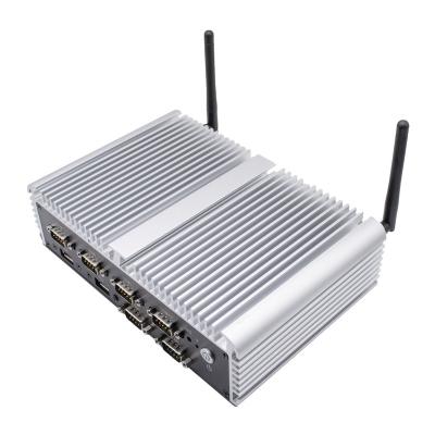 China 10th Gen Industrial Fanless Mini PC Core-i7 10510U i5 1021U Industrial Rugged Computer 6*COM 2*LAN 8*USB GPIO HD VGA 4G LTE WiFi for sale