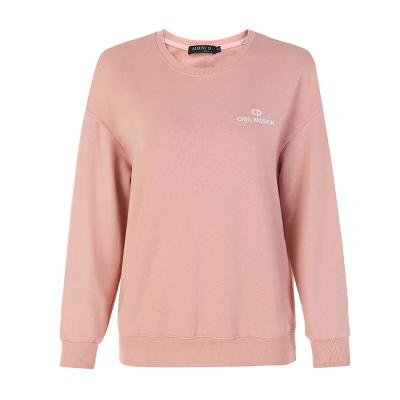 China Breathable Women Winter Clothes Embroidered Pink Sweatshirt Factory Wholesale for sale