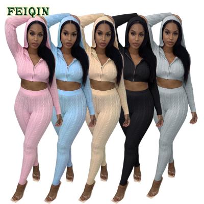 China Winter QUICK DRY Women Hoodie Two Piece Sweater Set Sportswear Ladies Loungewear Women Sets 2 Piece Set for sale