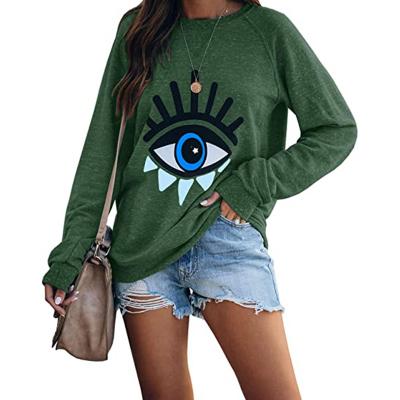 China 2021 Viable Printed Loose Casual Sweatshirts Long Sleeve Pullover Sport Fashion Sweatshirts Print Crewneck Sweatshirt for sale