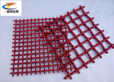 China Red Steel Crimped Woven Metal Mesh 65mn Acid - Resisting For Mining Quarry Coal Factory for sale