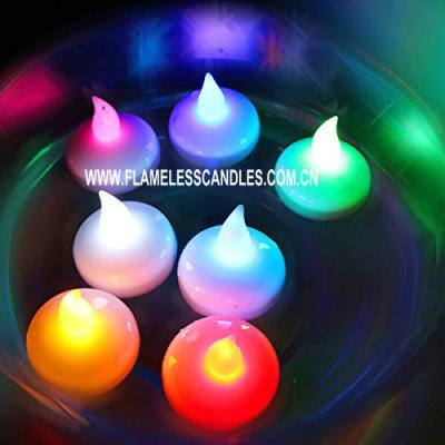 China LED Battery Operated Romantic Floating Waterproof Color Changing Tea Lights Multi Color for sale