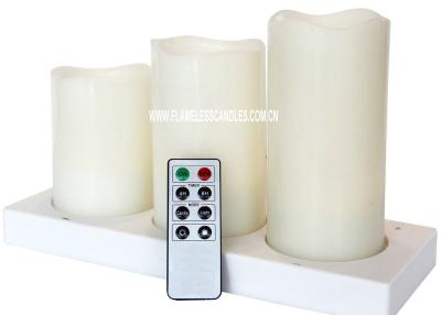 China Remote Control Rechargeable Tealights / White Flameless LED Wax Candle for Event for sale