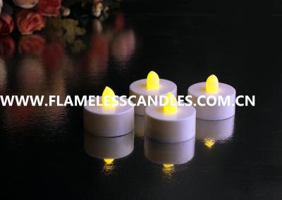 China Flammenlose LED Tealight Kerzen des weißen Körper-, Plastik-LED-Kerzen stellten für Weihnachten oder Ereignis ein zu verkaufen