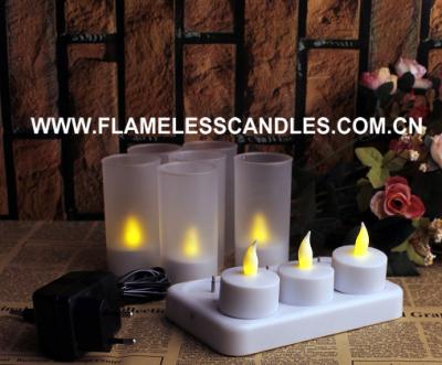 China Wieder aufladbares Tealight/Votive, wieder aufladbare LED-tealights, Satz von 6 zu verkaufen