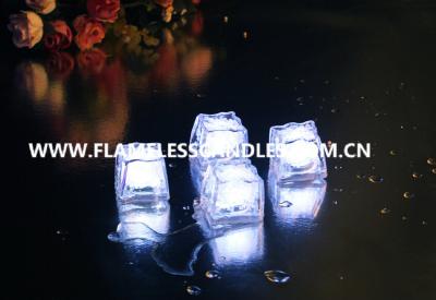 China Flameless Water Submersible Slow Flashing LED Ice Cubes for Party with On / Off Button for sale