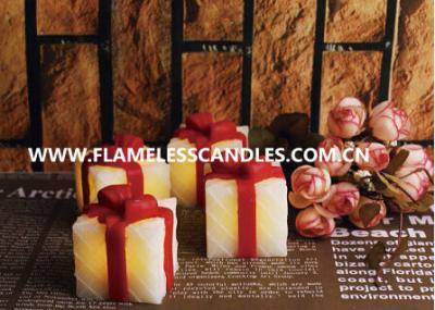 China Gift Box Shaped LED Flameless Votive Candles / Beautiful LED Votives Light for Gifts for sale