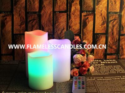 China Set of 3 Color Changing Candles With 18 Function Remote for sale