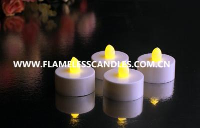 China Dekorative flammenlose Innenkerze LED Tealight im Freien mit flackernder Kerzen-Flamme zu verkaufen