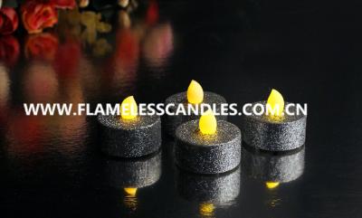 China Batterie-Kerzen multi Farbekundenspezifische Tealight LED mit Funkeln-Ende für Heiratsdekoration zu verkaufen