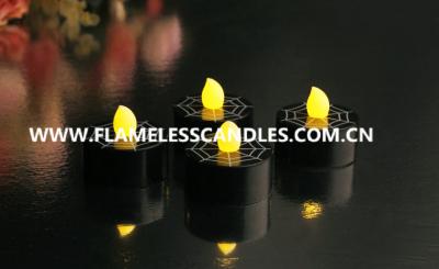 China Batteriebetriebene flammenlose LED Tealight Kerzen Flickery mit Halloween-Entwurf zu verkaufen