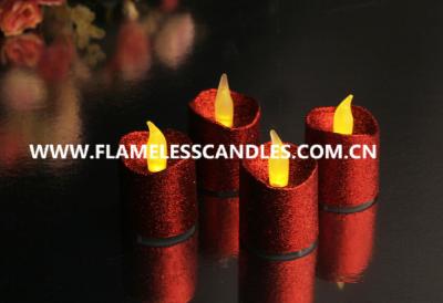 China Unscented Electric Flickering Votive Candles / Colorful Flameless LED Tealight Candles for sale