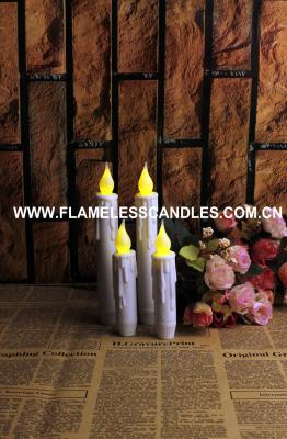 China Set of 2 Resin Drip Taper Candles With Timer– Battery Operated for sale