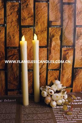 China Remote Control Outdoor Flameless Candles , Wax Flameless Taper Candles with Remote Control for sale