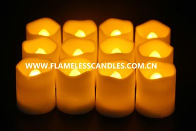 China Artificial Wax Flameless LED Votive Candles Lighting , Electronic Battery Operated LED Candles for sale