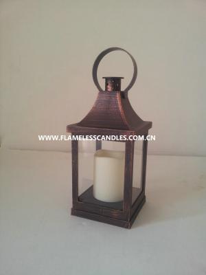 China Classic Design Flameless LED Plastic Lantern with LED Candle Inside for Home Decor for sale