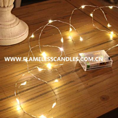 China 50 LED Battery Operated String Lights , Battery Powered Copper Wire LED String Fairy Lights for sale