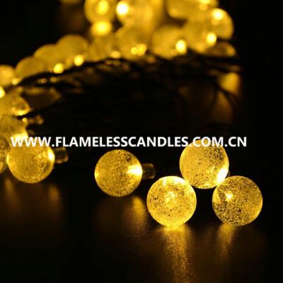 China LED Crystal Ball Fairy Light Battery Operated String Lights Outdoor Decoration Use for sale