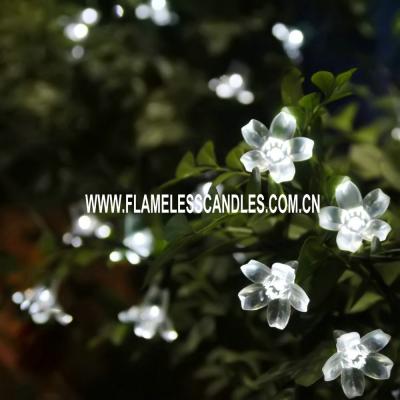 China Cool White Blossom Battery Operated String Lights Multi-color IP44 with Static Flickering for sale