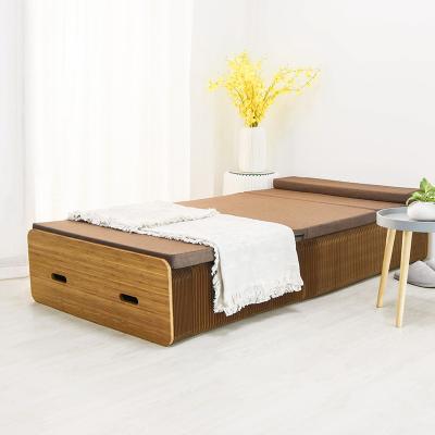 China 3 Foldable In One Fold Bed Paper Honeycomb Sofa Bed for sale