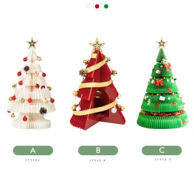 China Durable Repeated Use Multi-height 23cm Folding Paper Height To 150cm Christmas Gift Christmas Tree for sale