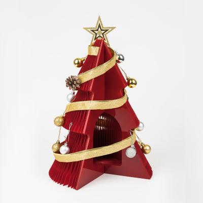 China Eco-friendly Europe Ihpaper Christmas Tree MAS Tree Decoration X Folding Recycle Wrapping Paper Christmas Tree For Home , Shop Decoration for sale