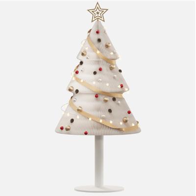 China Repeated Use Folding Paper Xmas Tree Gift Light Lasting Durable Spruce Christmas Tree for sale