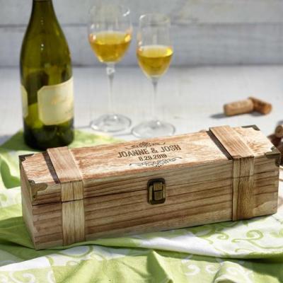 China Stocked A Christmas Gift For Dad Custom Wooden Wine Box Wine Box for sale