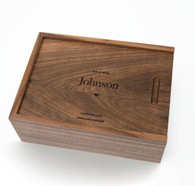 China Europe JUNJI Modern Wooden Gift Box With Lid Wooden Box Small Souvenir Wooden Box for sale