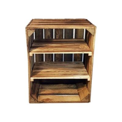 China Junji Large Obstkiste Wine Crate Wooden Crate Handmade Unfinished Wooden Box for sale