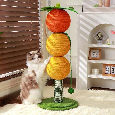 China Cat scratch board, cat scratch column, cat toy, cat climbing frame, vertical grinding claw,  grabbing ball for sale