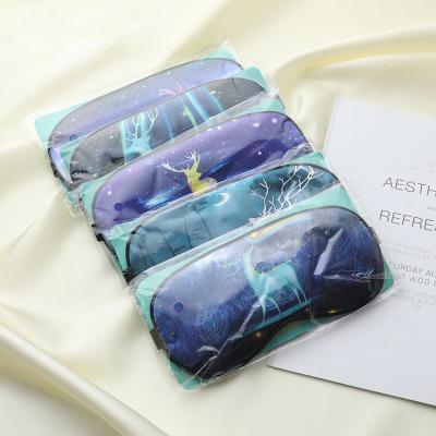 China 2022 fashion comfortable silk eye cover satin deer personalized lightweight high quality eye mask comfortable sleep use for sale