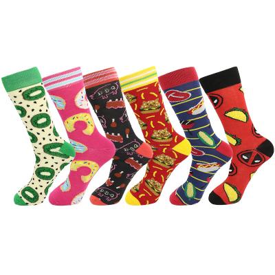 China Wholesale Colorful Animal Funny Custom Women Festival Fruit Happy Fruit Socks Breathable Logo Printing Crew Cotton Tube for sale